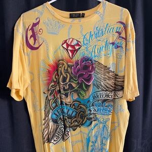 Christian Audigier Shirt w/ Rhinestones